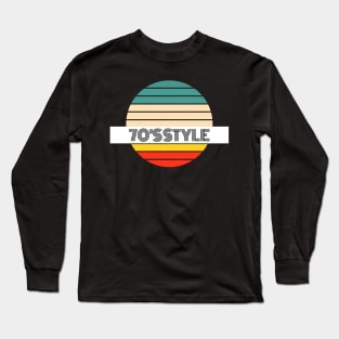 Retro 70’s Style Fashion and Decor (BLACK TEXT) Long Sleeve T-Shirt